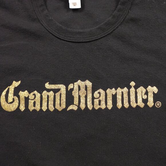 Grand Marnier Graphic T-Shirt Women’s XL Black American Apparel Vintage Style - Picture 2 of 7